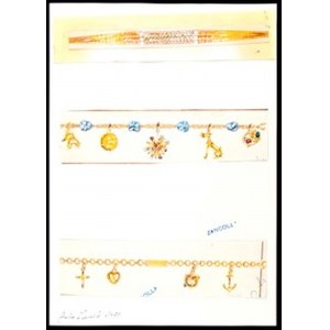 Design for bracelets - 1970s, GIULIO ZANCOLLA designer and goldsmith for BULGARI