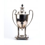 A silver plated tea urn - England, 19th century, mark of The Alexander Clark Manufacturing Co.