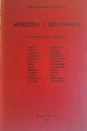 PONIECKI Władysław - Myslitelia a bojovníci 1935