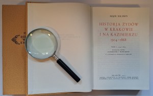 BAŁABAN Majer - Historja Żydów w Krakowie i na Kazimierzu 1304 - 1868 tom I-II 1931 REPRINT