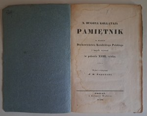 Kołłątaj Hugo, Żupański - Pamiętnik o stanie duchowieństwa katolickiego 1840