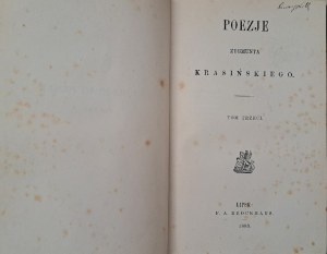 KRASIŃSKI Zygmunt - Poésie Volume III 1883