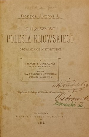 ROLLE Antoni Józef - Aus der Vergangenheit von Kiewer Polesie historische Geschichte 1882