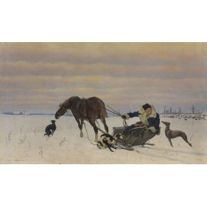 Stanislaw Witkiewicz, HUNTING WITH CHARDS, 1875