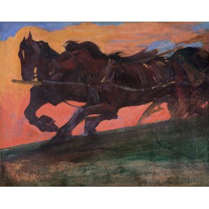Witold Wojtkiewicz, RUNNING HORSES, ca. 1907