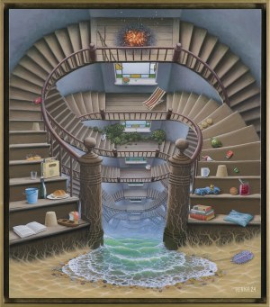 Jacek Yerka, PIKNIK NA KUCHENNYCH SCHODACH, 2024