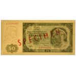 50 złotych 1948 - SPECIMEN - A 12334567/8901234 - PMG 63