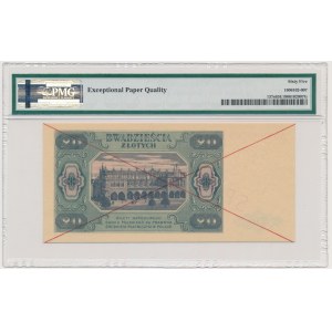20 złotych 1948 - SPECIMEN - AD 8900000/1234567 - PMG 65 EPQ