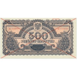 500 złotych 1944 ...owym - WZÓR - AC 110... -