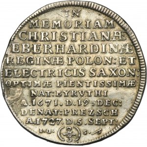 Augustus II the Strong, 2/3 Posthumous thaler Dresden 1727 IGS