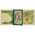 Paczka bankowa 50 złotych 1975 - K - (100 szt.) - RZADKOŚĆ