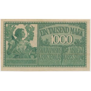 Kowno, 1.000 Mark 1918 - A - 6 digit serial -