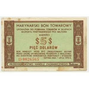 Baltona, 5 dolarów 1973 - D - RZADKI
