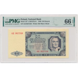 20 złotych 1948 - GE - PMG 66 EPQ