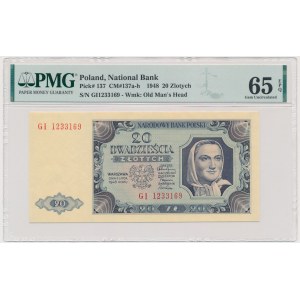 20 złotych 1948 - GI - PMG 65 EPQ