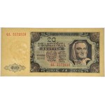 20 złotych 1948 - GL - PMG 65 EPQ - papier prążkowany