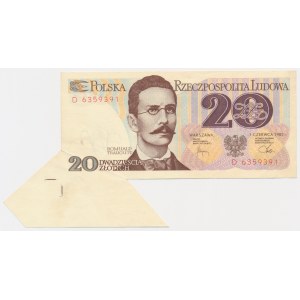 20 złotych 1982 - D - DESTRUKT - motylek