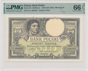 500 zloty 1919 - S.A. - PMG 66 EPQ