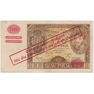 100 złotych 1934(9) z ORYGINALNYM przedrukiem - BG - RZADKOŚĆ