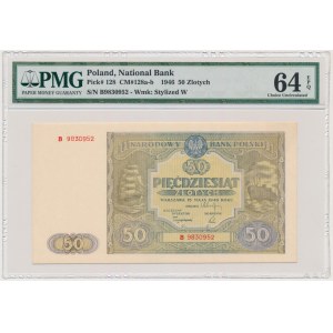 50 złotych 1946 - B - PMG 64 EPQ