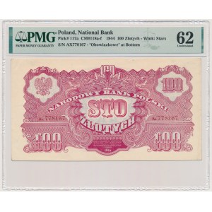 100 złotych 1944 ...owe - Ax - PMG 62