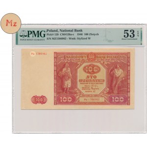 100 złotych 1946 - Mz - seria zastępcza - PMG 53 EPQ - RZADKOŚĆ