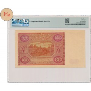 100 złotych 1946 - Mz - seria zastępcza - PMG 53 EPQ - RZADKOŚĆ