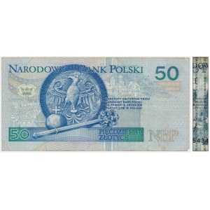 50 złotych 1994 - EH - DESTRUKT - PODWÓJNA NITKA ZABEZPIECZAJĄCA