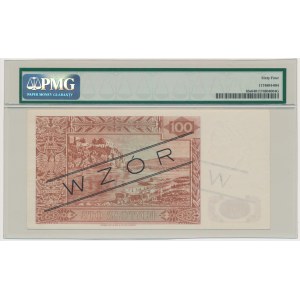 100 złotych 1939 - WZÓR - A 012345 - PMG 64