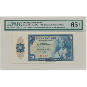 ABNCo, 20 złotych 1939 - C - PMG 65 EPQ