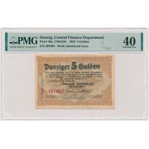 Danzig, 5 Gulden 1923 - October - PMG 40 - SCARCE