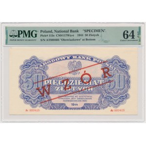 50 złotych 1944 ...owe - WZÓR - At - PMG 64 EPQ