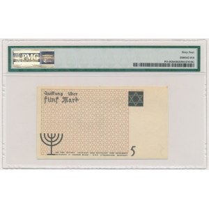 5 Mark 1940 - orange serial number - PMG 64 - cardboard paper