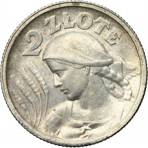 Kobieta i kłosy, 2 złote Paryż 1924