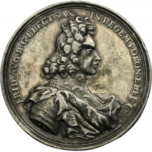 Augustus II the Strong, Coronation Medal 1697 - HERCVLI SAXONICO