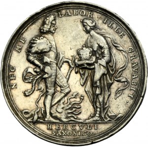 Augustus II the Strong, Coronation Medal 1697 - HERCVLI SAXONICO