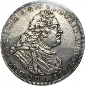 Augustus III of Poland, Thaler Dresden 1738 FWôF - NGC MS61