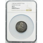 Augustus III of Poland, Thaler Dresden 1738 FWôF - NGC MS61