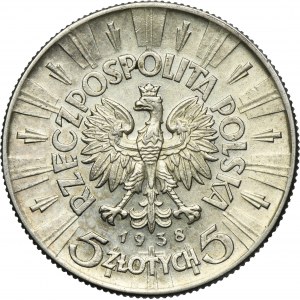 Piłsudski, 5 złotych 1938