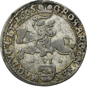 John II Casimir, 6 Groschen Vilnius 1665 TLB - IOA