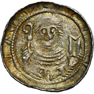 Vladislaus II the Exile, Denarius - Prince and Bishop, letter И