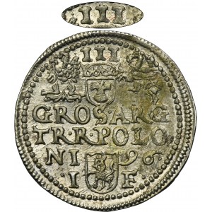 Sigismund III Vasa, 3 Groschen Olkusz 1596 - UNLISTED