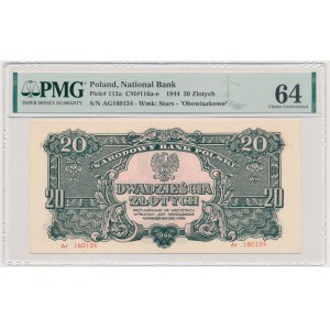 20 złotych 1944 ...owe - Ar - PMG 64
