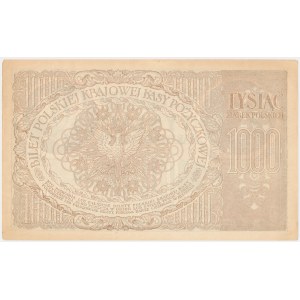 1.000 marek 1919 - Ser. ZX. - duże S i szeroka numeracja - ŚWIEŻY