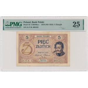 5 złotych 1919 - S.17.B. - PMG 25
