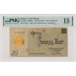 20 Mark 1940 - no.1 with watermark - PMG 15 - RARE