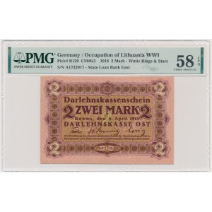 Kowno, 2 Mark 1918 - A - PMG 58 EPQ - RARE
