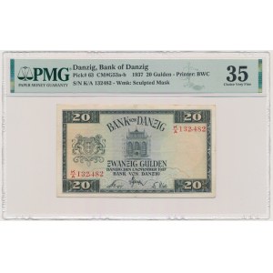 Danzig, 20 Gulden 1937 - K/A - PMG 35