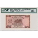 Danzig, 50 Gulden 1937 - SPECIMEN - PROOF - A 000,000 - (A) - PMG 53 - VERY RARE