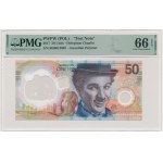 PWPW, Chaplin 2020 - PMG 66 EPQ - BD - NIEZNANA wersja z Chaplinem w okienku i kliszą